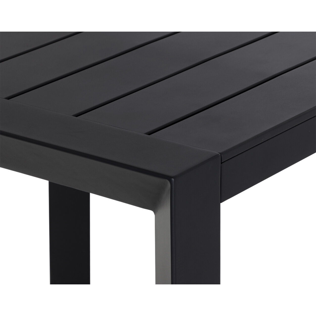 Merano 37 X 30 inch Black Outdoor Dining Table